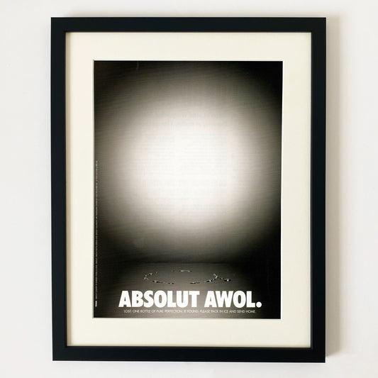 'Awol' - Framed Absolut Advert