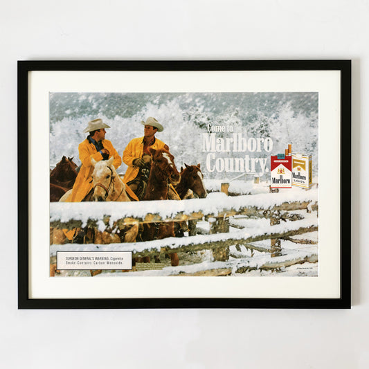 'Come To Marlboro County' - Framed Marlboro 'Man' Advert